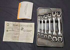 7118 Astro Pneumatic 6-piece Metric Double Offset Flexible Flare Nut Wrench Set