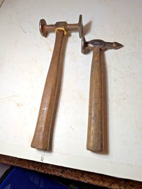 Bf-606 Blue Point Lot Of 2 Used Body Hammers Bonney Square And Pick Shrink