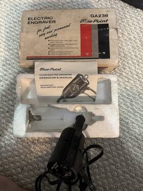 Ga236a Blue Point Electric Engraver Engraving Tool Metal Glass Wood Plastic Nice