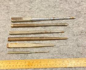 S908 Blue Point Drift Pin Punch Line Up Tool Lot 6 Pc With 2 Usa