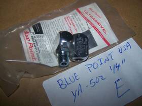Ya502 Blue Point Blue-point 1/4 Inch Air Hose Swivel Connector Nos Made In Usa Lot E Ya502 Blue Point Blue-point 1/4 Inch Air Hose Swivel Connector Nos Made In Usa Lot E