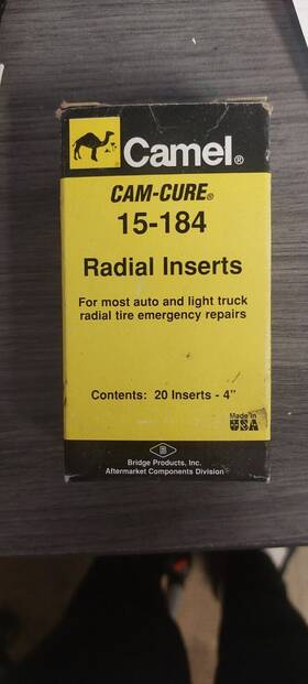 15-184 Camel Cam-cure 4 Inch Tire Repair Inserts For Radials