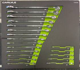 Ccw1219m Carlyle 19 Piece Metric 12 Pt Long Combination Wrench Set -
