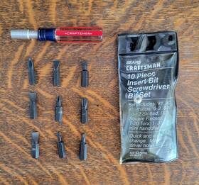 25630 Craftsman Usa 10 Piece Insert Bit Screwdriver Set