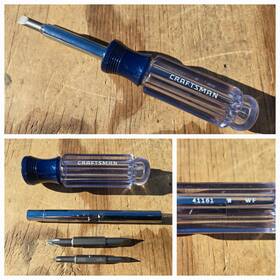 9-41161 Craftsman 41161 941161 Vintage Sears 6-in-1 Screwdriver Wf W Series Complete Euc