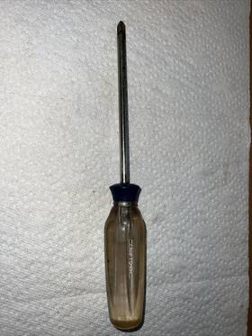 41303 Craftsman 9 Vintage Clear Handle #3 Phillips Screwdriver F Wf Made In Us