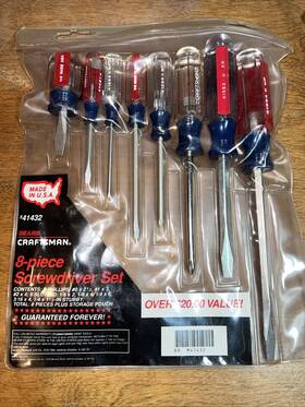 41432 Craftsman 8-piece Screwdriver Set #41432 Made In Usa 41432 Craftsman 8-piece Screwdriver Set #41432 Made In Usa