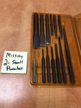 43122 Craftsman Vintage 12 Pc. Punch Chisel Alignment Tool Set In Case Usa
