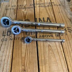 43795 Craftsman 43797 43796 Vintage 3 Pc Tri-wing Ratchet Set 1/2 Inch 3/8 And 1/4 Drive Free Ship 43795 Craftsman 43797 43796 Vintage 3 Pc Tri-wing Ratchet Set 1/2 Inch 3/8 And 1/4 Drive Free Ship