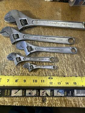 44605 Craftsman 44601 44602 44603 5-piece Adjustable Wrench Set 4 Inch 6 8 10 And 12 Usa 44605 Craftsman 44601 44602 44603 5-piece Adjustable Wrench Set 4 Inch 6 8 10 And 12 Usa