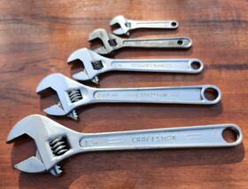 44601 Craftsman 44604 44603 5-piece Adjustable Wrench Set 4 Inch 6 8 10 And 12 Usa Pre-owned 44601 Craftsman 44604 44603 5-piece Adjustable Wrench Set 4 Inch 6 8 10 And 12 Usa Pre-owned