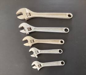 44602 Craftsman 44605 44604 44603 5-piece Adjustable Wrench Set 2 6 Inch 8 10 And 12 Usa