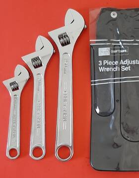 Craftsman 44611 944611 9-44611 Mint 3-piece Adjustable Wrench Set 6 Inch 8 10 Bf Japan No 9-
