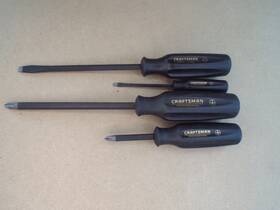 Craftsman 47433 47437 47440 47445 Vtg Professional Screwdriver Lot Black Handle Usa Good Cond - Read