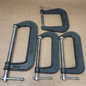 66676 Craftsman 66678 66684 Lot Of 4 Usa C-clamps 1 8 Inch 2 6 Deep