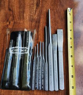 9-4309 Craftsman Vintage 11pc Punch And Chisel Set 4309 Plus 8 Others Pre Owned Nice Usa