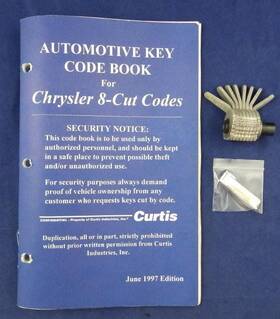 Curtis Chry-5 Clipper Model 15 Key Cutter Cam Assembly And Carriage Chry-5a Book