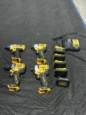 Dewalt Dcf903 Dealt 12v Kit 4 Tools 5 Batteries 1 Charger Included Excellent Condition