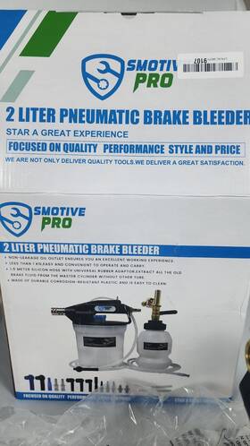 Dptool 053742462636 2l Pneumatic Brake Bleeder Kit Smotive Pro Air Powered Fluid Bleeding Tool