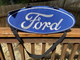 Ford 890955002361 Blue 24 Inch Oval Logo Embroidered Canvas Tool Bag /w Strap From Goboxes With Tags