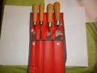Hb500 Snap On Vintage Tools Pc File Set Wood Handles Kit