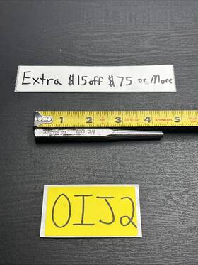 9279 Jc Penney Vintage Usa 3/8 In Sae Line Up Punch 4-3/16 Inch Long