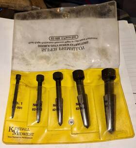 Kimball Midwest 82-998 Super Prim Alloy Double Duty Screw Exctractors Germany Vgc