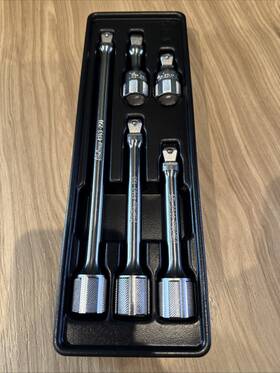 Koken Pk4763/5 1/2 Sq. Dr. Wobble-fix Extension Bar Set 50-250mm Abs Tray 5 Pcs