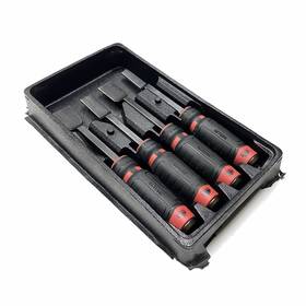 Cstss4 Mac Tools 4pc Carbon Scraper Set W Strike Through Handles - Red Cstss4 Mac Tools 4pc Carbon Scraper Set W Strike Through Handles - Red
