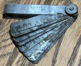 Fg-002 Mac Tools Fg002 Feeler Gauge Thickness Folding 3 Inch Long Tab Set Lot Sae Mm Usa