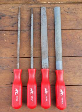 Hrf8a Mac Tools Mf8a Mechanics File Rasp Set 4-piece Sf8a Rf8a Red Handles