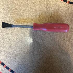 S17sa Mac Tools Rare 7-3/4 Inch Carbon Scraper Red Hard Handle Usa