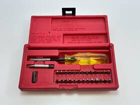Mac Tools Sbd29 29pc Screwdriver Hex Bit Driver Set Yellow Amber Handle And Case