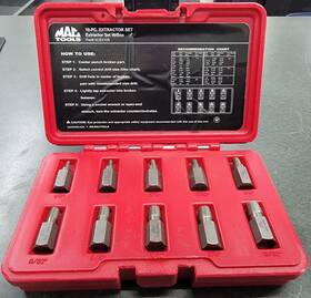 Scex10s Mac Tools 10pc Screw Extractor Set Great Condition