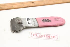 Ss10 Mac Tools Mini Razor Blade Scraper 4-1/4 Inch Long Pink Rubber Grip Usa