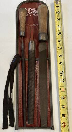 Cf310k Matco Tools 3pc Half Round Flat Bastard File Set Including Roll Pouch