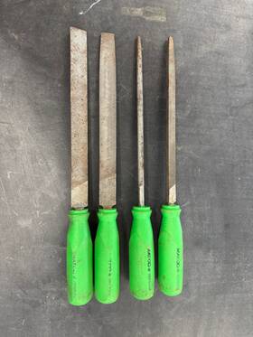 Cf48sga Matco Tools 4pc Green File Set - M/n Cf48sga Matco Tools 4pc Green File Set - M/n