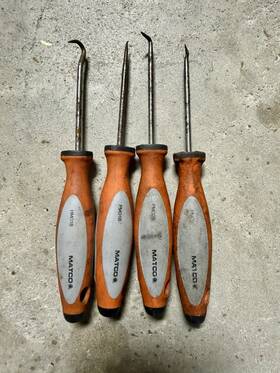 Hmo3b Matco Tools Hp40c 4pc Hook And Pick Set Hmo1b Pmo1b Pmo2b Orange Handles