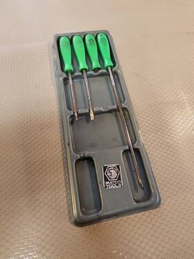 Hp4g Matco Tools - 4 Pc Green Hard Handle Mini Hook And Pick Set Vintage