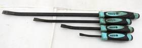 Pbstt4c Matco Tools 4 Piece Curved Pry Bar Set Teal Handle