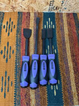 Matco Tools Sc486pb Usa 4pc Gasket Carbon Scraper Set Purple Handles