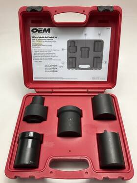 27174-u25 Oem Tools Used #25 27174 1/2 Inch Drive 5-piece Spindle Nut Locknut Axle Socket Set