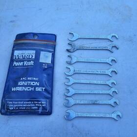 84-24720 Powr Kraft Tools Usa 8-piece Metric Ignition Wrench Set No