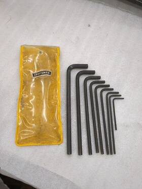 46673 Sears Craftsman Vintage 9 Piece Hollow Set Screw Key Assortment No