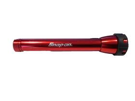 Snap-on 2aa-cell 7 Inch Red Anodized Aluminum 2aa Cell Led Flashlight Fresh Batteries Nice
