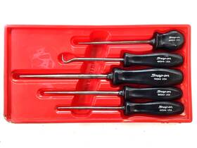 7asaa Snap-on 4asaa Tools 5 Piece Heavy Duty Black Hard Handle Hook And Awl Set With Tray