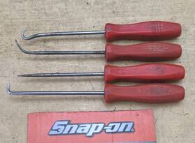 Asa204br Snap-on - 4 Piece Mini Red Hard Handle Pick Set