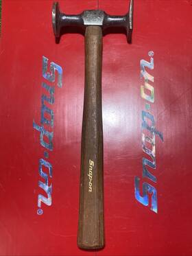 Bf610b Snap-on Wood Handle Serrated Face Auto Body Shrinking Hammer Very Nice