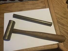 Bh24a Snap-on Brass Hammer And Bronze Round Punch Ppc 1002 3/4 Inch