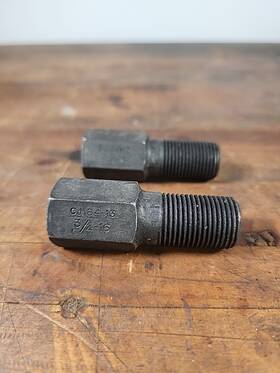 Snap-on Cj84-13 Tools 3/4 Inch -16 Heavy Duty Bar Type Puller Male Adaptor Set Of 2